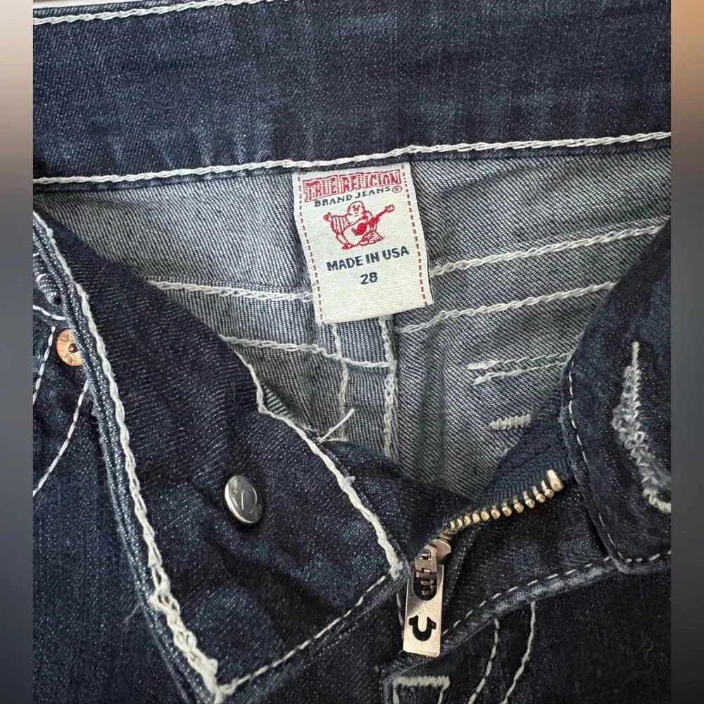 True Religion Women's Dark Blue Straight Leg Jeans - Picture 7 of 10